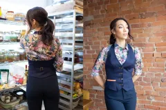 Custom unisex uniform for restaurant servers by Device Design Co in Toronto, Canada